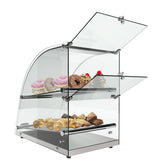 14 in. Commercial Countertop Bakery Display Case with Front Curved Glass and Rear Door, 2.4 cu. ft. (DC-2CN)